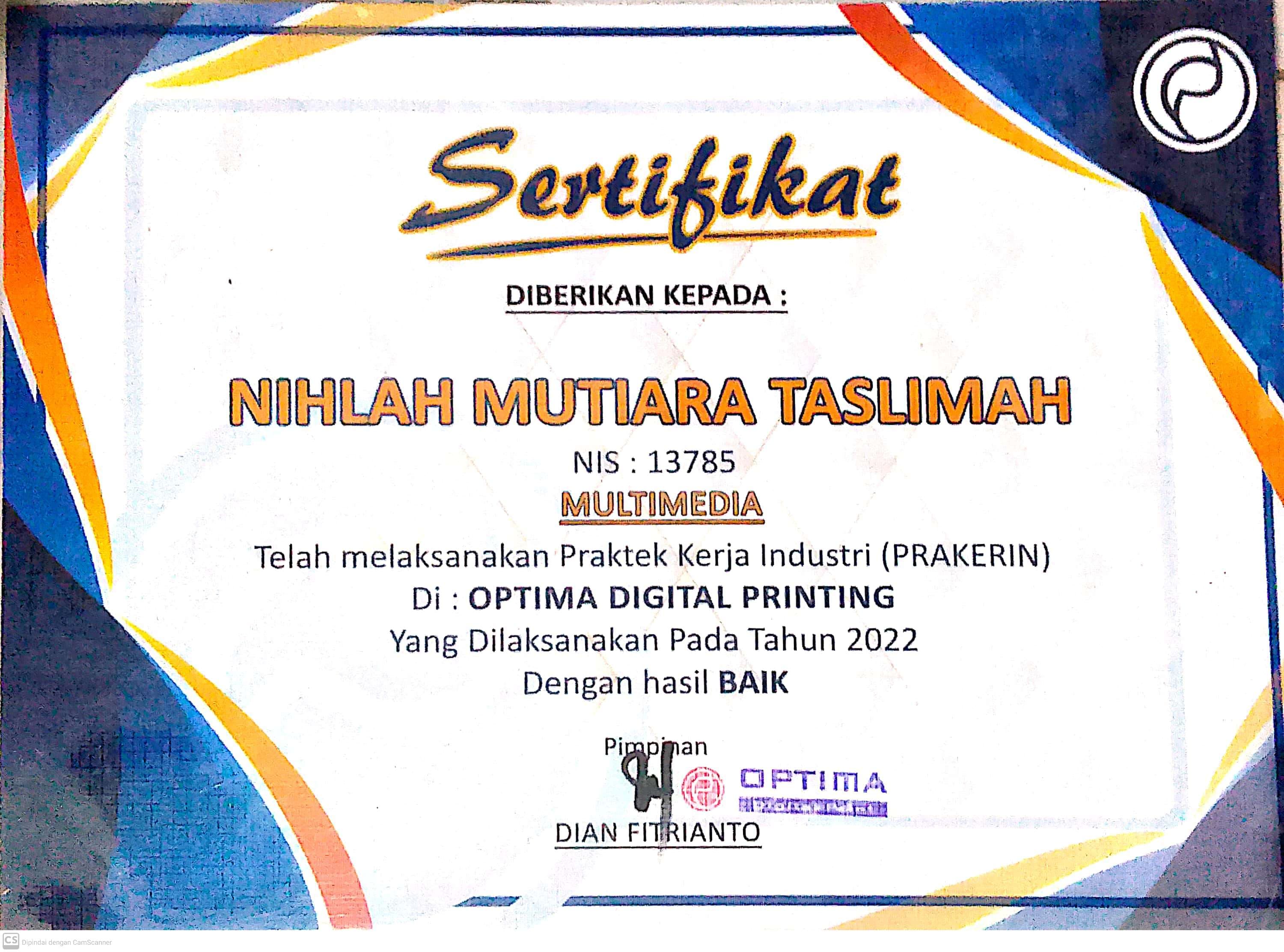 Internship Certificate